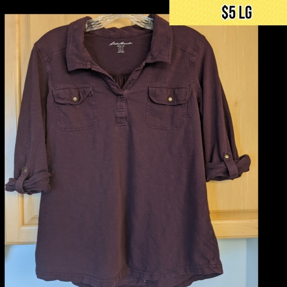 Eddie Bauer 3/4 sleeve shirt